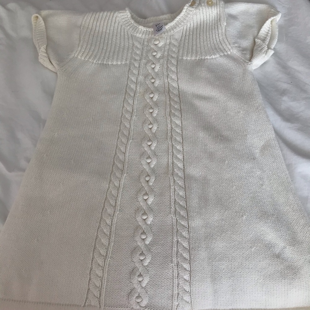 Baby Cream Knit Sweater Dress